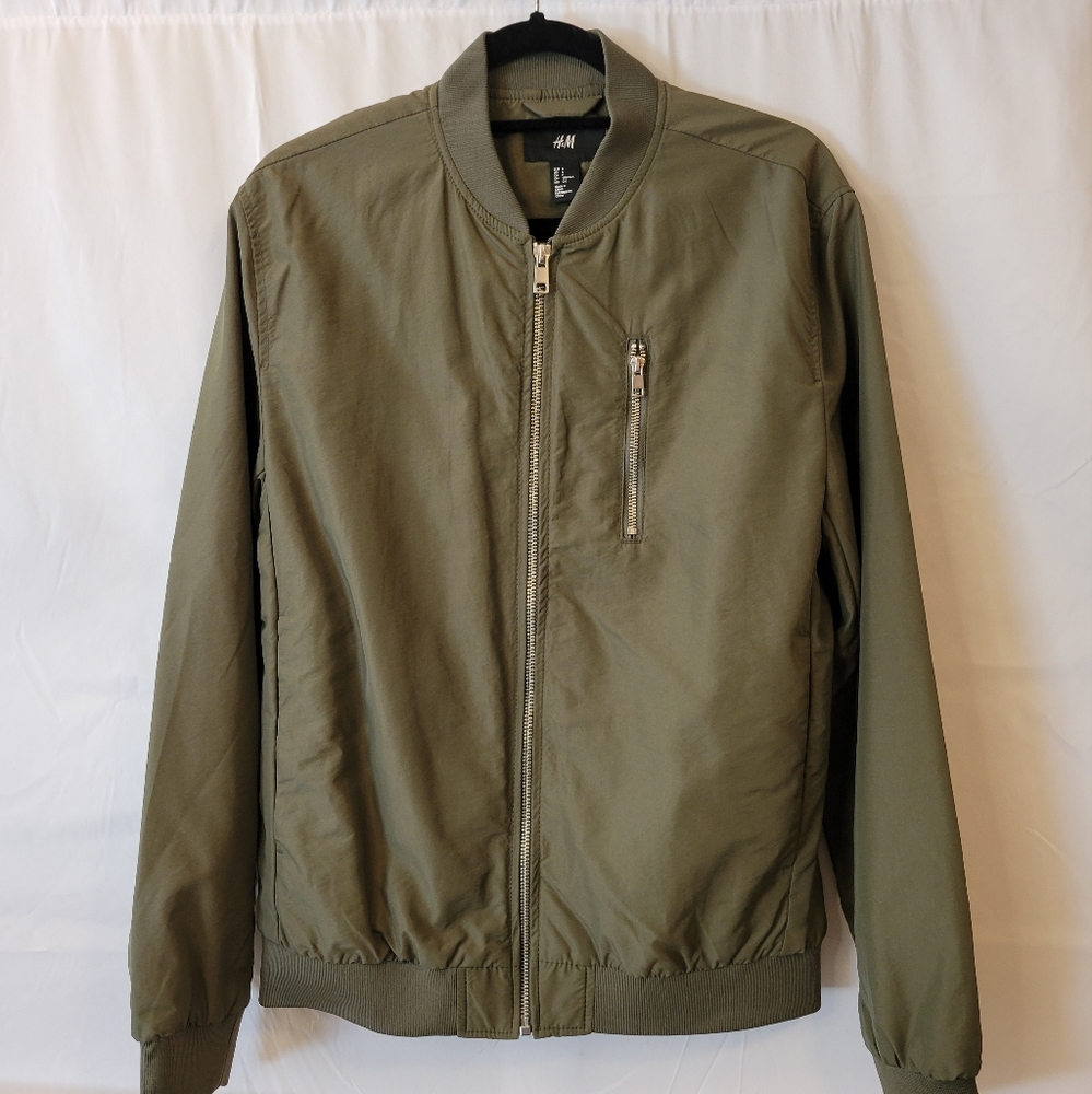H&M Olive Bomber Jacket Men's Small